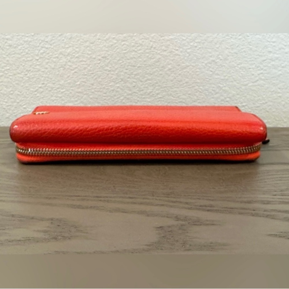 Gucci Orange Calfskin GG Continental Wallet 🧡